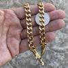 18k Gold Plated Huge Shiny Praying Hands Chain Necklace 30"