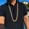 18k Gold Plated Iced Cuban Link Chain Necklace 36" x 18MM Thick