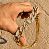 18k Gold Plated Iced Cuban Link Chain Necklace 36" x 18MM Thick