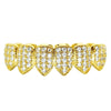 18K Gold Plated Iced CZ 2/6 Teeth Iced Flooded Out Grillz Combo