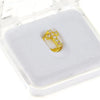 18k Gold Plated Iced CZ Bottom Cross Single Tooth