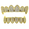 18K Gold Plated Iced CZ Vampire Fangs Grillz Set