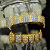 18K Gold Plated Iced CZ Vampire Fangs Grillz Set