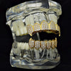 18K Gold Plated Iced CZ Vampire Fangs Grillz Set