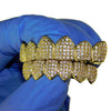 18K Gold Plated Set Micro Pave CZ Iced Flooded Out Grillz