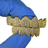 18K Gold Plated Set Micro Pave CZ Iced Flooded Out Grillz