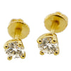 1CT TW Moissanite Stud Earrings 14K Gold Plated over 925 Sterling Silver Pass Diamond Tester 5MM