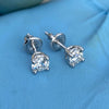 1CT TW Moissanite Stud Earrings 925 Sterling Silver Round Pass Diamond Tester 5MM
