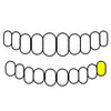 20 10K Gold Cap Diamond-Dust Diamond Cut Single Custom Grillz (Choose Tooth)