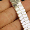 24" 14mm Silver Tone Herringbone Chain Necklace
