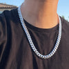 24" INCH 925 Silver Miami Cuban Hip Hop Chain Italy Necklace 10MM Thick