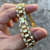 24" Watch Band Link Gold Finish Chain Necklace