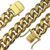 24k Gold Plated 316L Stainless Steel 14MM x 18" Cuban Chain Necklace & Bracelet