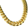 24K Gold Plated 316L Stainless Steel 18" x 14MM Cuban Chain Necklace