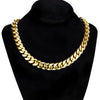 24K Gold Plated 316L Stainless Steel 18" x 14MM Cuban Chain Necklace