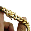 24K Gold Plated 316L Stainless Steel 18" x 14MM Cuban Chain Necklace