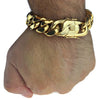 24K Gold Plated 316L Stainless Steel Bracelet 7.5", 8.5", 9.5" x 18MM Thick