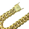 24K Gold Plated 316L Stainless Steel Bracelet 7.5", 8.5", 9.5" x 18MM Thick