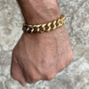 24K Gold Plated 316L Stainless Steel Cuban Miami Cuban Bracelet 14MM