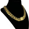 24k Gold Plated over 316L Stainless Steel 18" x 18MM Cuban Chain Necklace