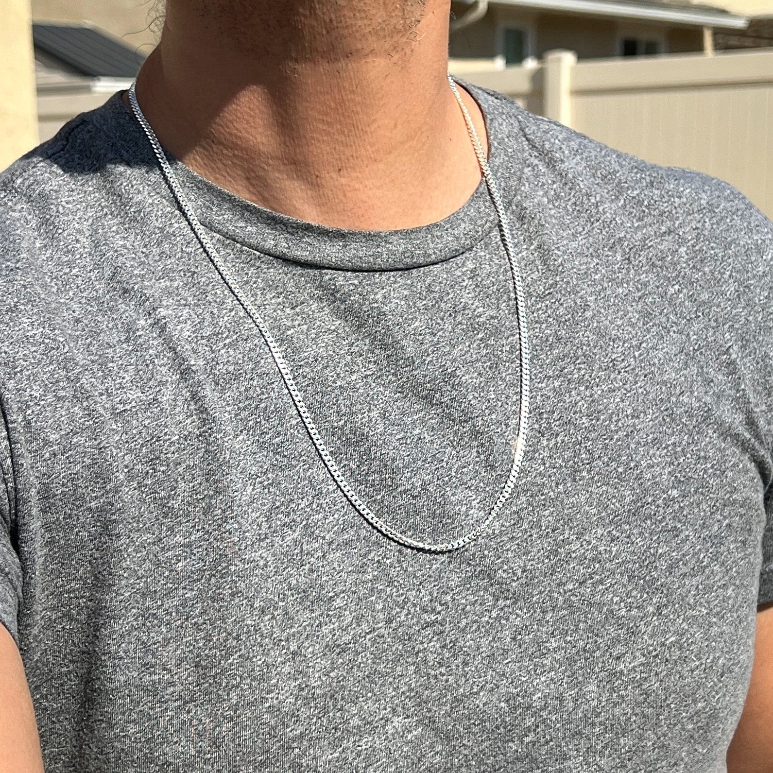 925 Sterling Silver Miami Cuban Link Chain Italy Necklace 3MM 16-30