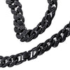 30" Black Cuban Link Iced Chain Floooded Out Necklace