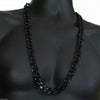 30" Black Cuban Link Iced Chain Floooded Out Necklace