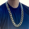30" INCH 14K Gold Plated Cuban Link Chain Hip Hop Necklace 20MM Thick 24-30"
