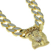 30" Jesus Chain Gold Finish Sandblast Necklace