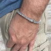 316L Stainless Steel 8" Tennis Iced CZ One Row Bracelet