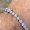 316L Stainless Steel 8" Tennis Iced CZ One Row Bracelet