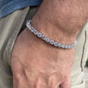 316L Stainless Steel 8" Tennis Iced CZ One Row Bracelet