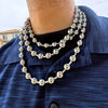 316L Stainless Steel Ball Bead Chain Necklace Hollow Beaded Balls 12MM Thick