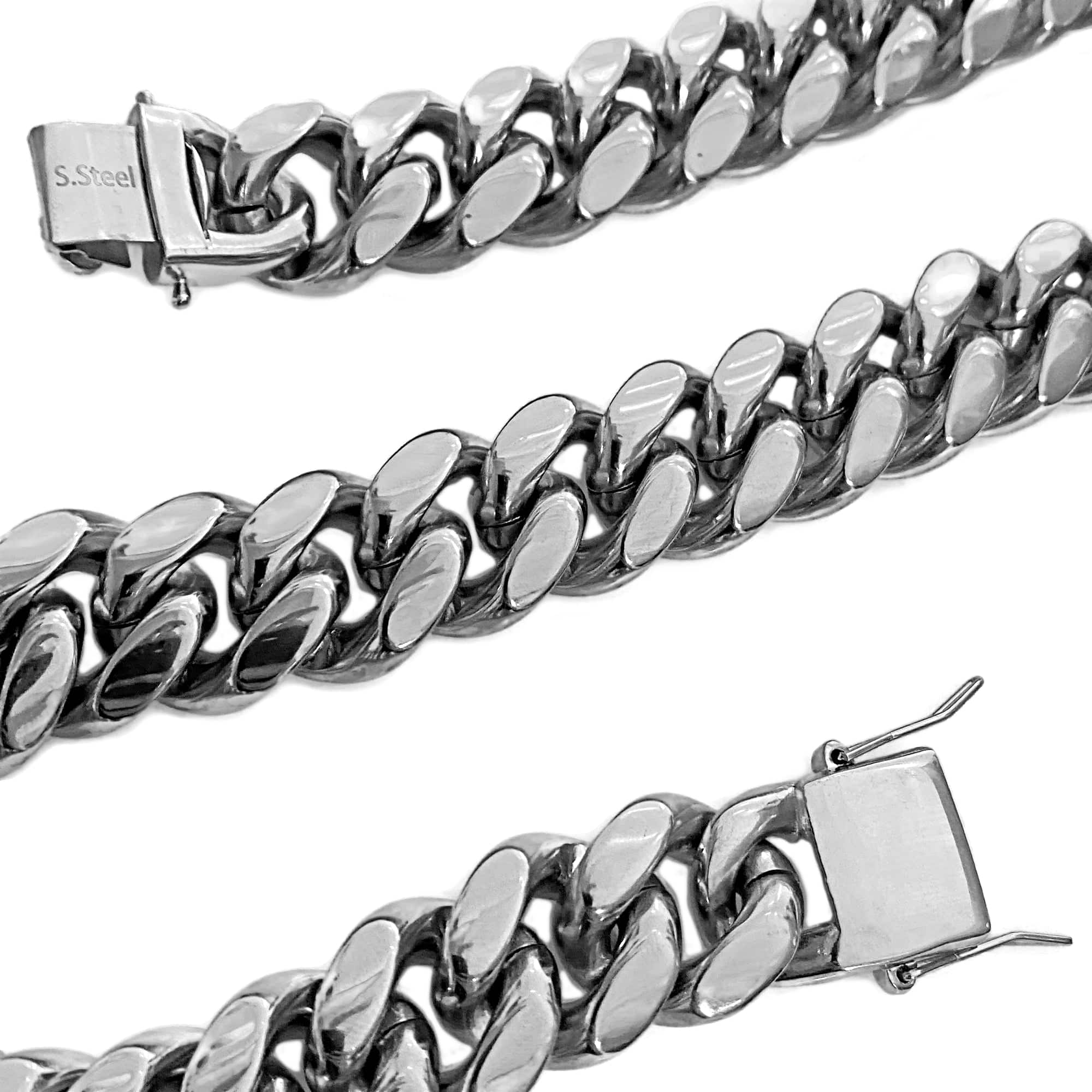 316L Stainless Steel Chain Miami Cuban Link Necklace 18" x 20MM