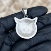 316L Stainless Steel Devil Emoji Pendant Iced Smiling Face