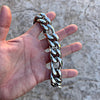 316L Stainless Steel Figaro Link Bracelet 22MM Thick 8-9.5"