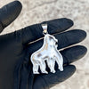 316L Stainless Steel Gorilla Emoji Pendant Iced CZ Blinged Out Ape