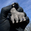 316L Stainless Steel Gorilla Emoji Pendant Iced CZ Blinged Out Ape
