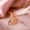 3D Pyramid Custom Name Four Letters Pendant Iced Flooded Out Letters Personalized Chain Necklace