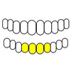 4 Bottom Gold Plated over 925 Silver Two-Tone Diamond-Cut Custom Grillz