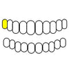 4 Real 10K Two-Tone Diamond Dust Custom Single Cap (Choose Tooth)