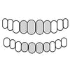 4 Top & 4 Bottom 10K White Gold Starburst Cut Custom Grillz