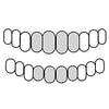 4 Top & 4 Bottom Real 925 Sterling Silver Custom Grillz Diamond Dust Starburst Cuts Teeth Grill