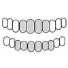 4 Top & 6 Bottom 10K White Gold Starburst Cut Custom Grillz