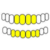 4 Top & 6 Bottom Gold Plated Solid 925 Sterling Silver Permanent Cuts Perm Custom Grillz