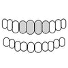 4 Top 925 Silver Diamond-Cut w/Diamond Dust Single Caps Perm Look Custom Grillz