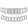 4 Top 925 Sterling Silver Diamond Dust With White Border Custom Grillz
