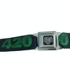 420 Marijuana Weed Pot Leaf Buckle-Down Belt