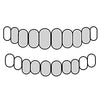 6 Top & 4 Bottom 10K White Gold Starburst Cut Custom Grillz