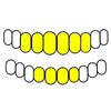 6 Top & 4 Bottom Real 10k Gold Full Diamond-Dust Custom Teeth Grillz